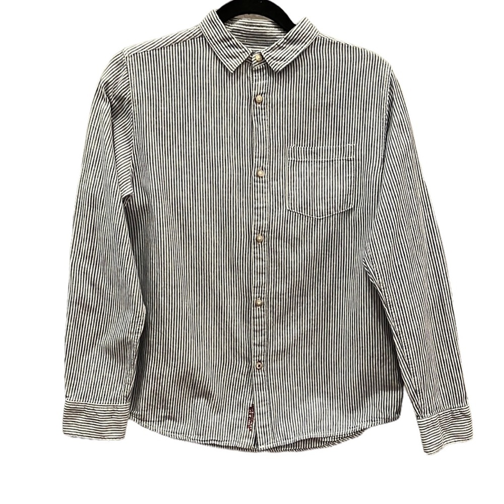 ZARA Boys, Striped button down dress shirt. 70% cotton 30% Linen.